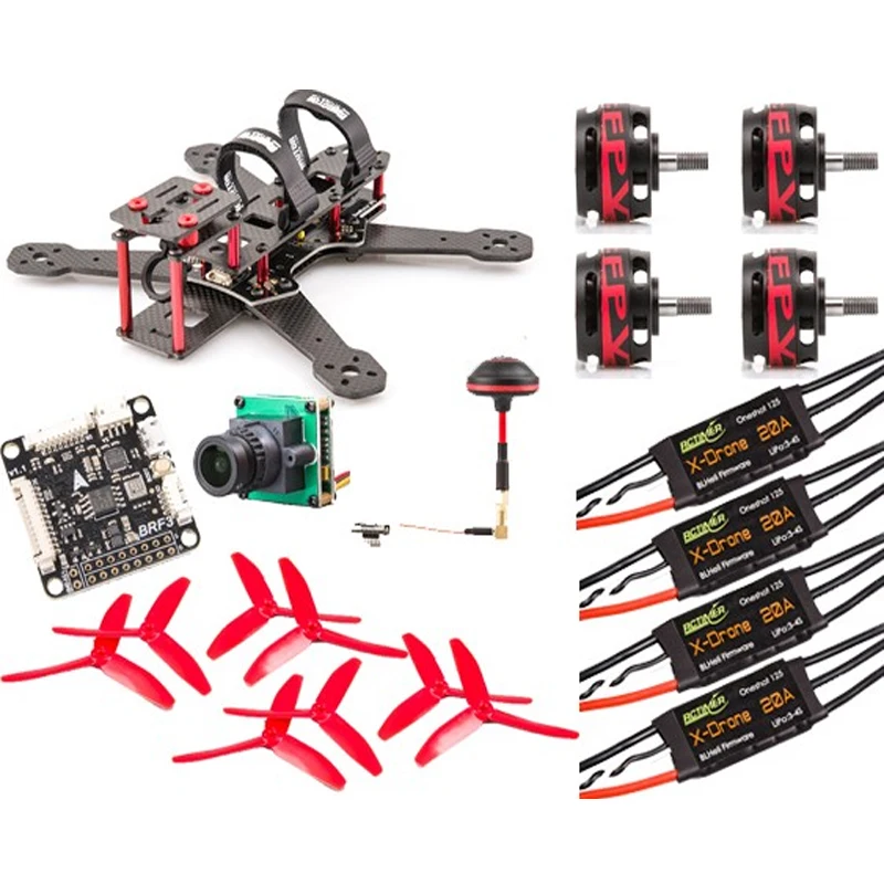 BeeRotor Ultra 210 FPV Racing Mini Quadcopter ARF w/ Camera Motor ESC Props Antenna BR210 Frame F3 Combo Set