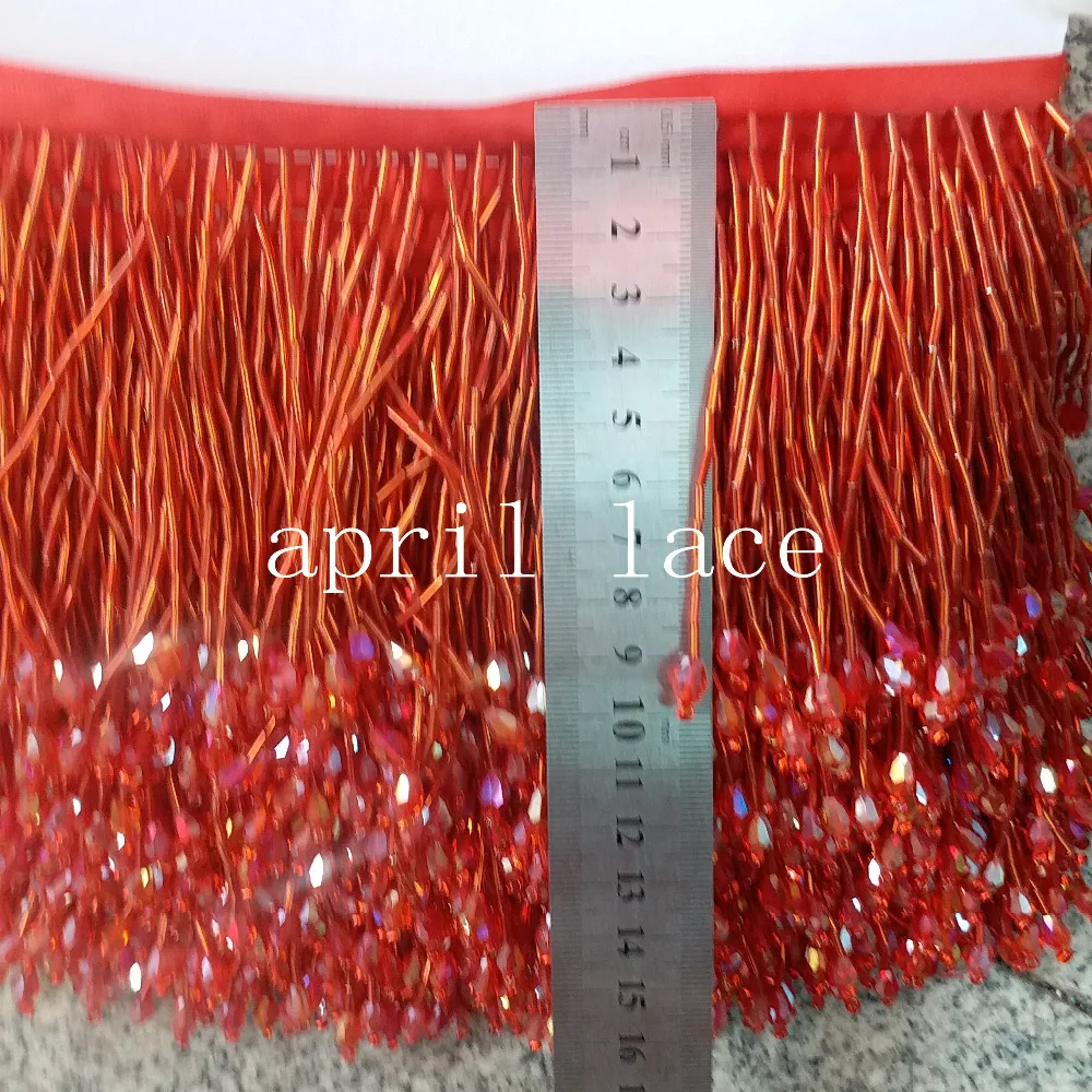 yy003# 10yards /bag red  color 9/10cm width  ribbon fringe tassel for curtain /garment/decorative/home /dress decoration