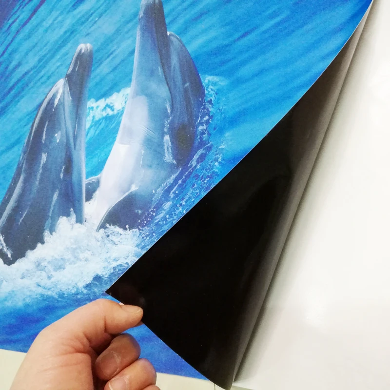 Custom Floor Wallpaper 3D Stereoscopic Ocean Waves Mural Living Room Bathroom PVC Self-adhesive Waterproof Floor Wallpaper Roll