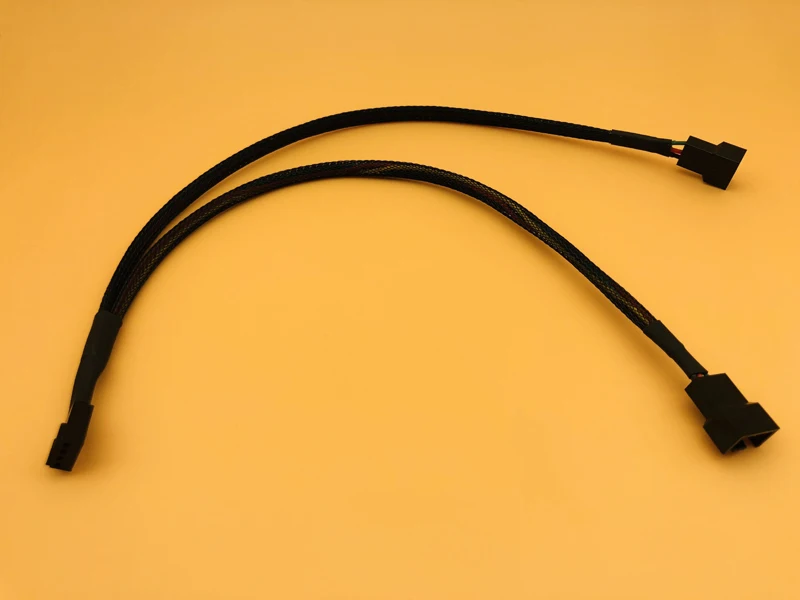 Computer PC Fan Cable 30CM 4Pin Female Y-Splitter to Dual 3/4 Pin Male Motherboard Fan Connect Wire Splitter Power Cable Adapter
