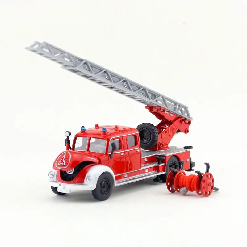 1:50 alloy engineering vehicles, high simulation model Magirus ladder fire truck,children\'s educational toys, free shipping