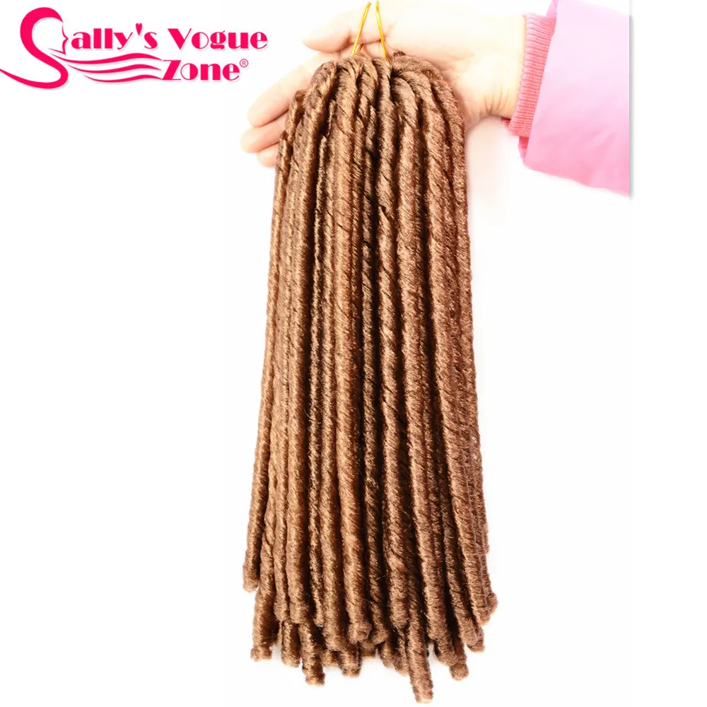 Sallyhair 14Inch 70 G/pak Gehaakte Vlechten Piano Kleur Synthetische Vlechten Hair Extension Afro Kapsels Zachte Faux Locs Dikke Volledige