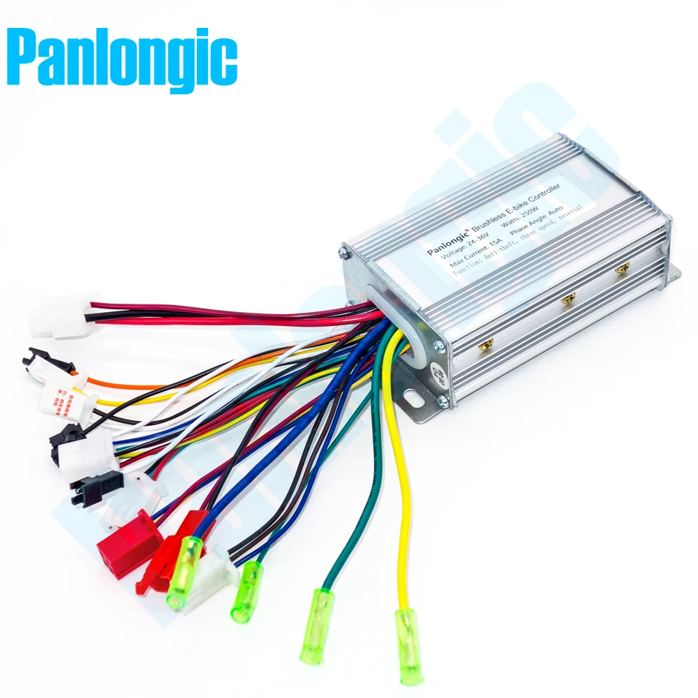 Panlongic 24V 250W Electric Bicycle E-bike Scooter Brushless BLDC Motor Hub Motor Speed Controller Simple Edition