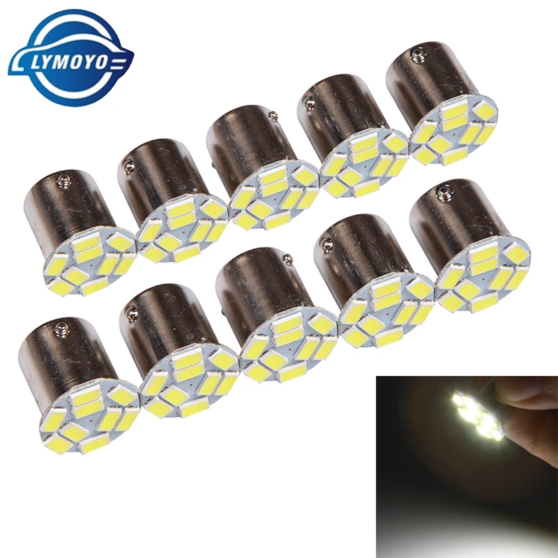 100X 1156 ba15s p21w bau15s py21w led Driving lights Turn signal bulb Reverse light 1157 ba15d Brake lights stoplight 12v amber