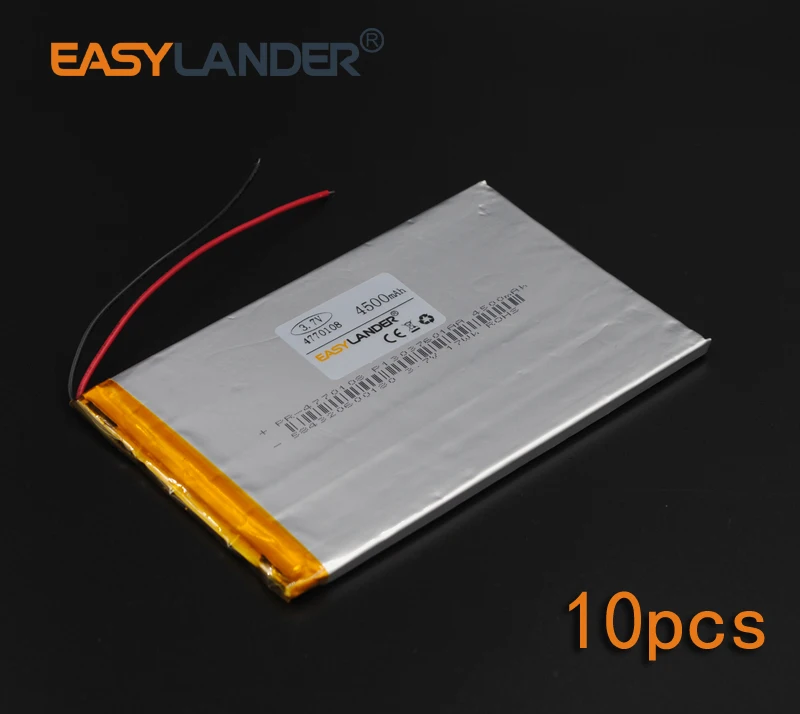 

10pcs/Lot 3.7V 4500mAh 4770108 Rechargeable li Polymer Li-ion Battery For Bluetooth Notebook E-Book Power Bank Portable Consumer