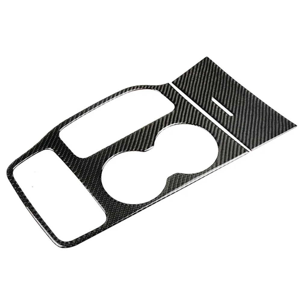 Carbon Fiber Interior Water Cup Holder Cover Trim For Jeep Grand Cherokee 16-18  Car Styling Refit Car carbon Water cup panel