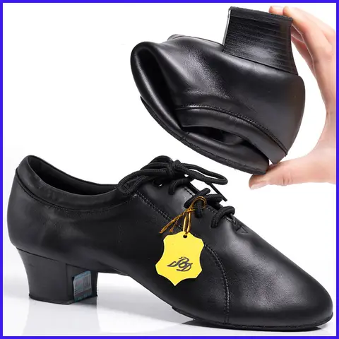 Sports Game Dedicated Dance Shoes Latin Men Shoe  Gift BD 419 Genuine Leather Dance School For Wear-resistant Non-slip HEEL 4.5