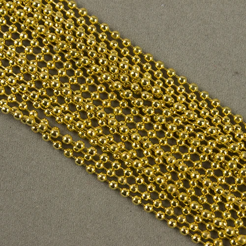 10 meter/pack Dia 1.2/1.5/2/2.4/3.2mm Gold Color Beaded Ball Chain Bulk Fitting for Necklace Bracelet Jewelry Materials F680