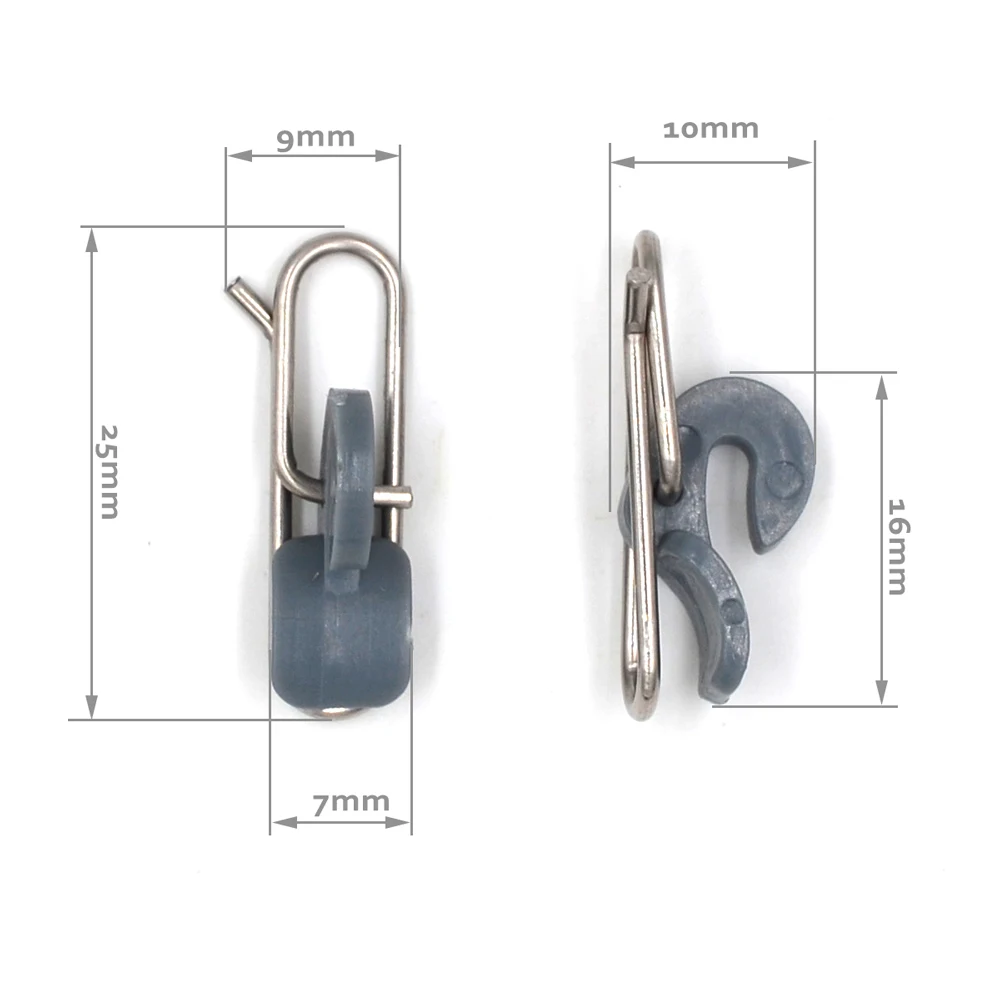 MNFT 20PCS Stainless Steel Impact Bait Clip Fishing Accessories Fishing Sea Fishing Impact Hook Bait Clips