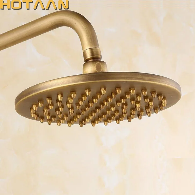 . 8 inch 20x20cm Round OverHead Rain Shower Head, Copper Shower Head, Anitque Brass Bathroom Shower,Chuveiro YT-5113