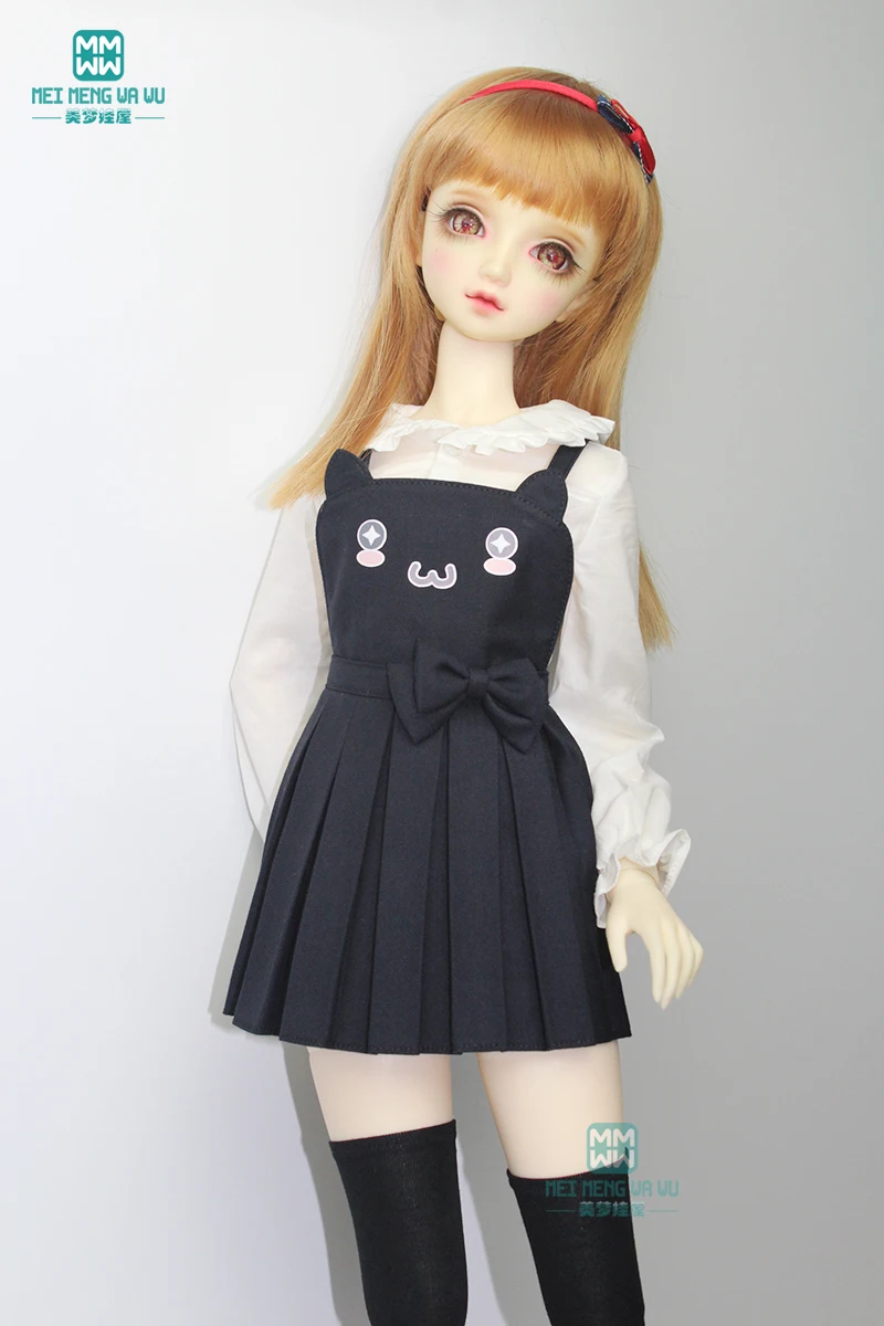 BJD doll clothes girl dress fits  60cm 1/3 BJD doll fashion denim dress + shirt +socks