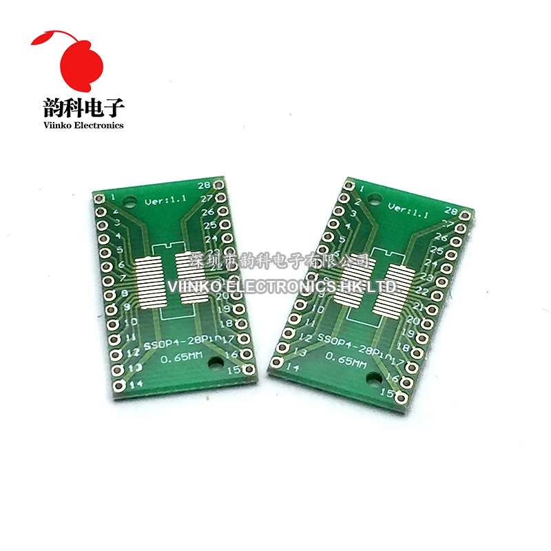 10PCS TSSOP28 SSOP28 SOP28 to DIP28 Transfer Board DIP Pin Board Pitch Adapter