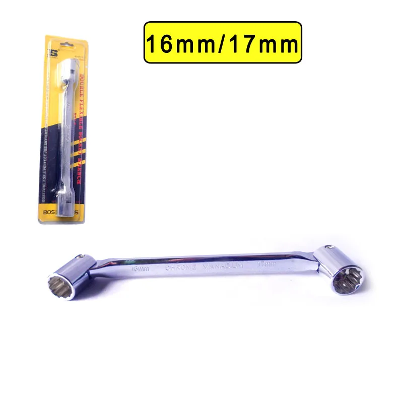 16-17mm double flexible mirror polished socket wrench 40CR-V