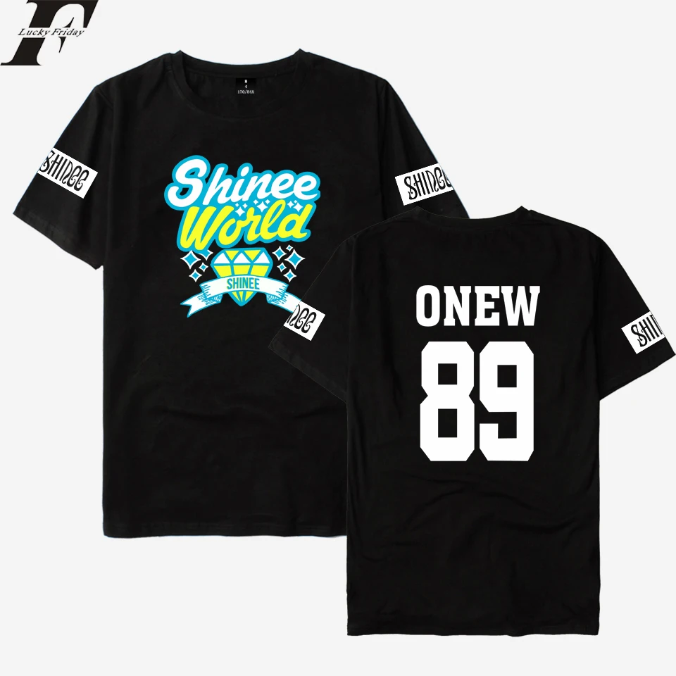 LUCKYFRIDAYF Fashion SHINee Kpop T-shirts Print Hip Hop Couple Men Women T Shirts Casual Tee Shirt Short Sleeve T-shirt Tops 4XL