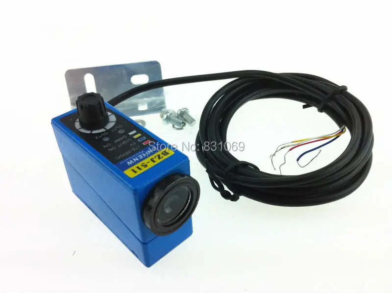 1piece/lot  BZJ-511 NPN Color Mark Sensor with Supply Voltage 10-30VDC and 2M cable Brand New