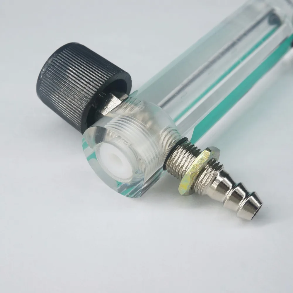 0.1-30L/PHÚT 8Mm Vòi Thép Gai LZM-6T 93/116Mm Chiều Dài Khí Oxy Không Khí Dòng Chảy Nhanh Rotameter Có Van áp Suất 0.1Mpa