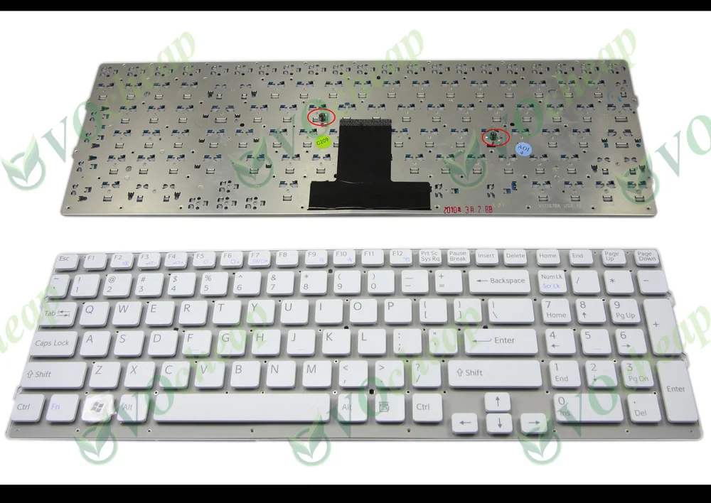 

Новая клавиатура для ноутбука Sony VPC-EB VPC EB11 EB12 EB15 Series (без рамки), белая версия для США - 148793221 MP-09L23US-8861