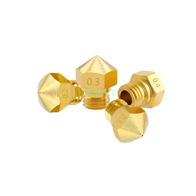 4pcs brass MK10 Nozzle Upgrade Wanhao Duplicator 4S, 4X, i3 0.2mm 0.3mm 0.4mm 0.5mm 0.6mm 0.8mm 1.0mm