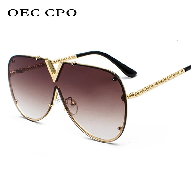 Men's Sunglasses Fashion Oversized Sunglasses Men Brand Designer Goggle Sun Glasses Female Style Oculos De Sol UV400 O2