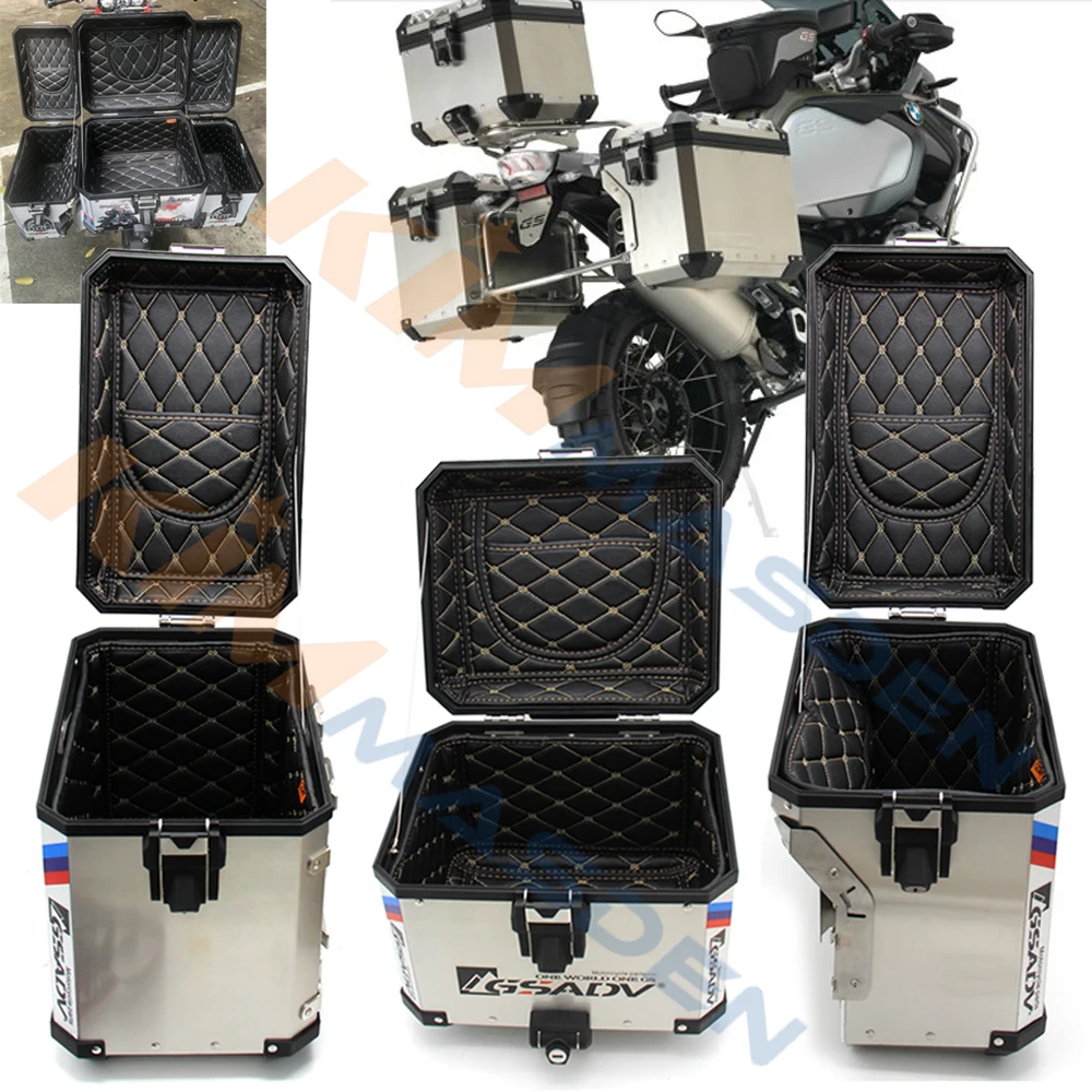 For BMW R1200GS LC/ADV 2013-2017 3 Pcs set Motorcycle Rear Luggage Box Inner Container Back Side Seat Bags Only Inner Covers