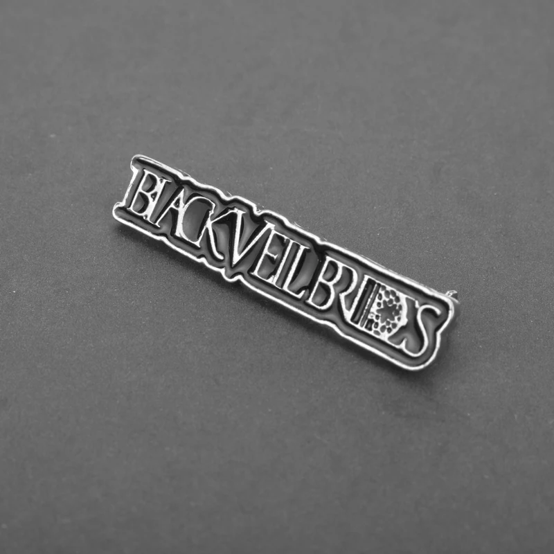 Rock Band Brooch Pin Black Enamel Lapel Pins Veil Brides Rock Music BVB Logo Backpack Badge Jewelry For Women Men Gift