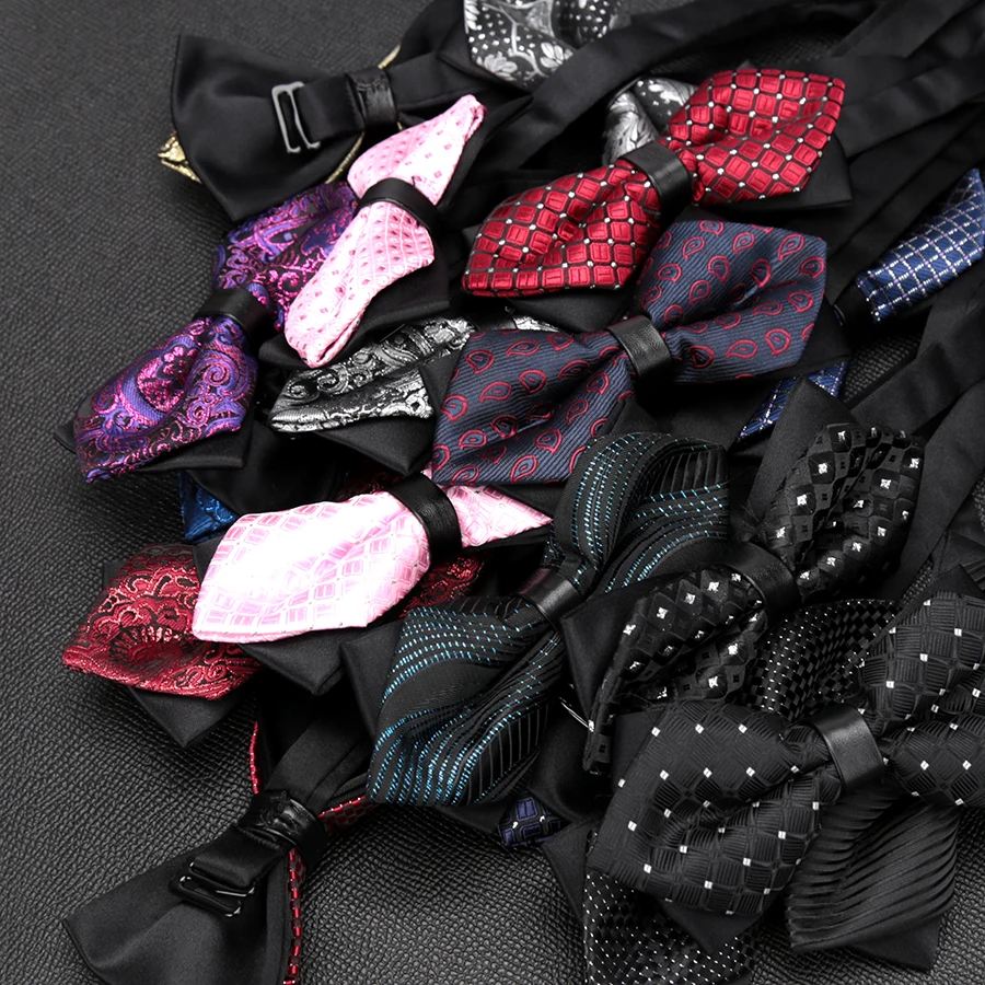 Mens Bowtie คุณภาพขายเนคไทแฟชั่นอย่างเป็นทางการงานแต่งงานผีเสื้อ Cravat Ties สําหรับชายเสื้อธุรกิจของขวัญอุปกรณ์เสริม