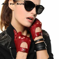 Real Leather Gloves Female Fashion Breathable Thin Nappa Sheepskin Driving Wrist Women Gloves Unlined EL041N