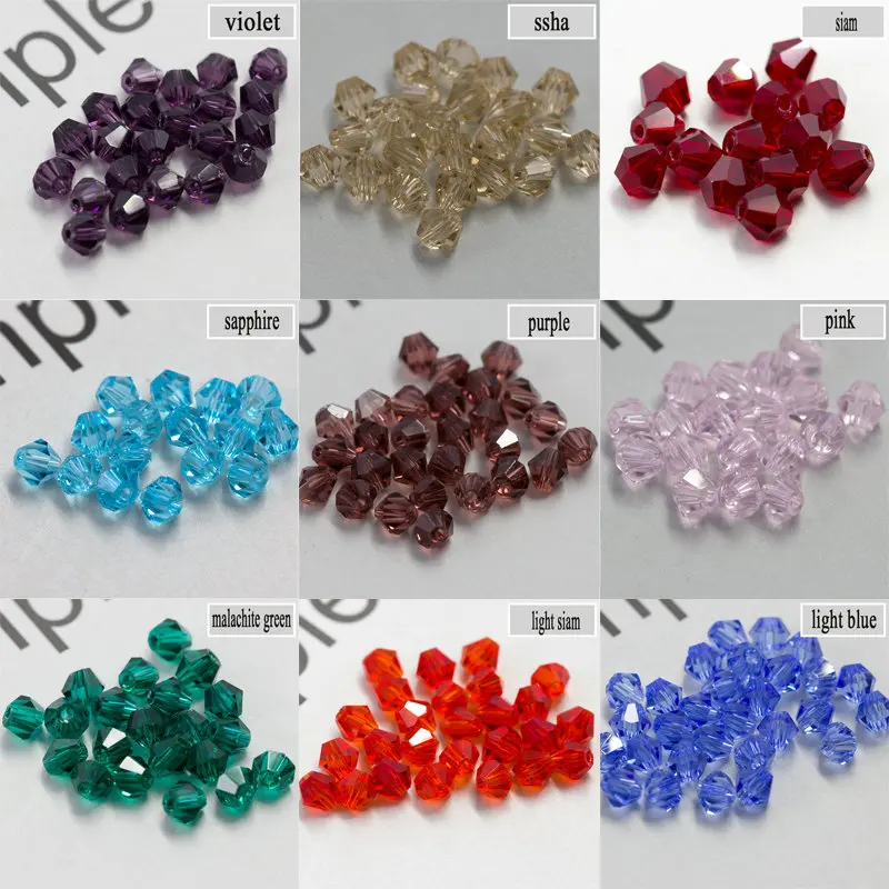 Buy 1 get 1 free! Crystal Bicone Beads Top quality glass loose Spacer Beads clothing beads, Bracelet necklaces accessories