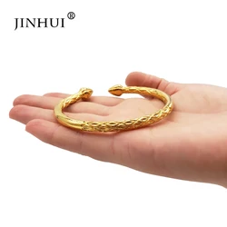 Jin Hui New Fashion Gold Color Bangles for Women Bride Bracelets Ethiopian/france/African/Dubai Jewelry wedding Luxury gifts