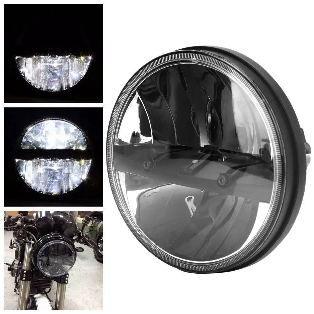 Motorbike Accessories 7 Inch LED Headlight High/ Low Beam Projector Headlamp For Harley Softail Fat Boy EFI FLSTFI