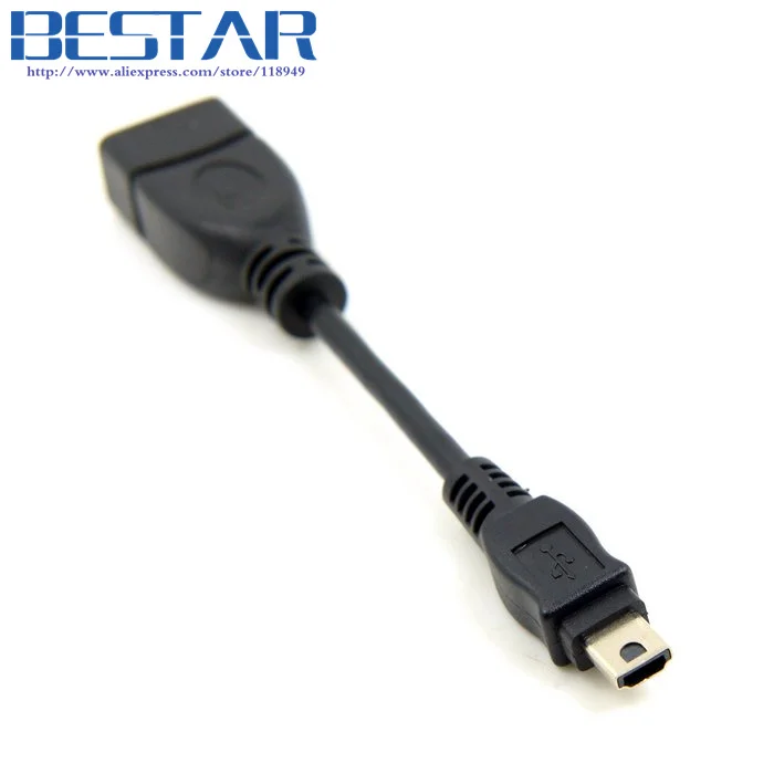 Cabo usb 10. 0 otg mini tipo macho para usb fêmea host para handycam & pda