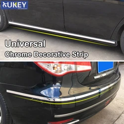 20mm Universal Car Chrome Side Rocker Panel Door Window Trim Body Molding Exterior Decorative Strip Front Rear Bumper Decoration