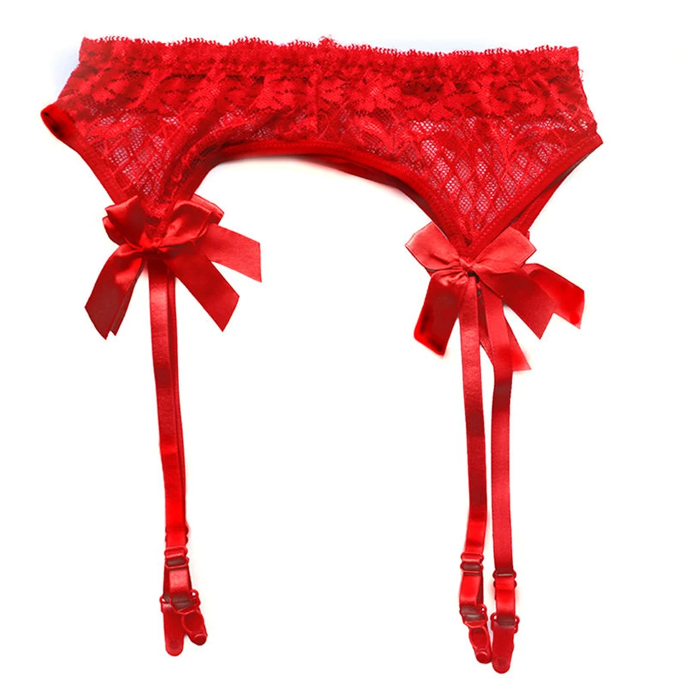 Liguero de encaje transparente, conjunto de Liga Sexy, medias de Bondage, lencería, liguero