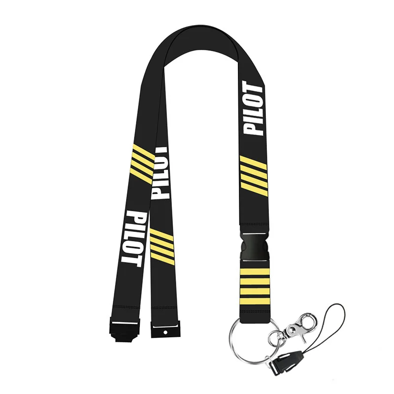 3PCS Fashion Pilot Lanyard for Phones Neck Strap For Card Badge Gym Co-Pilot Keychain Lanyard Hang Rope Lanyards for Keys