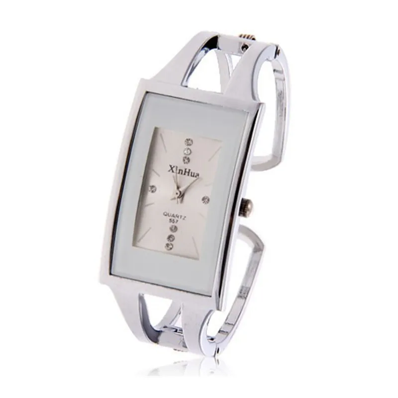 Montre en acier inoxydable pour femmes, marque de luxe, Bracelet en cristal, à la mode