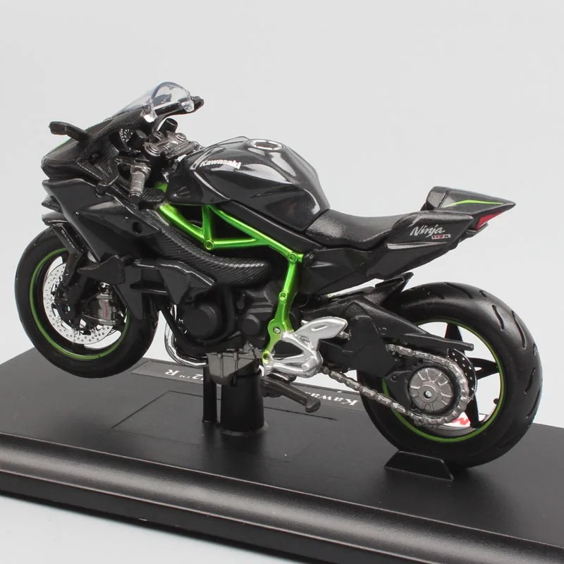 Mini motocicleta kawasaki ninja h2 h2r, escala 1:18, diecast, rua, supersport, bicicleta, trail racing, motocicleta modelagem brinquedo para