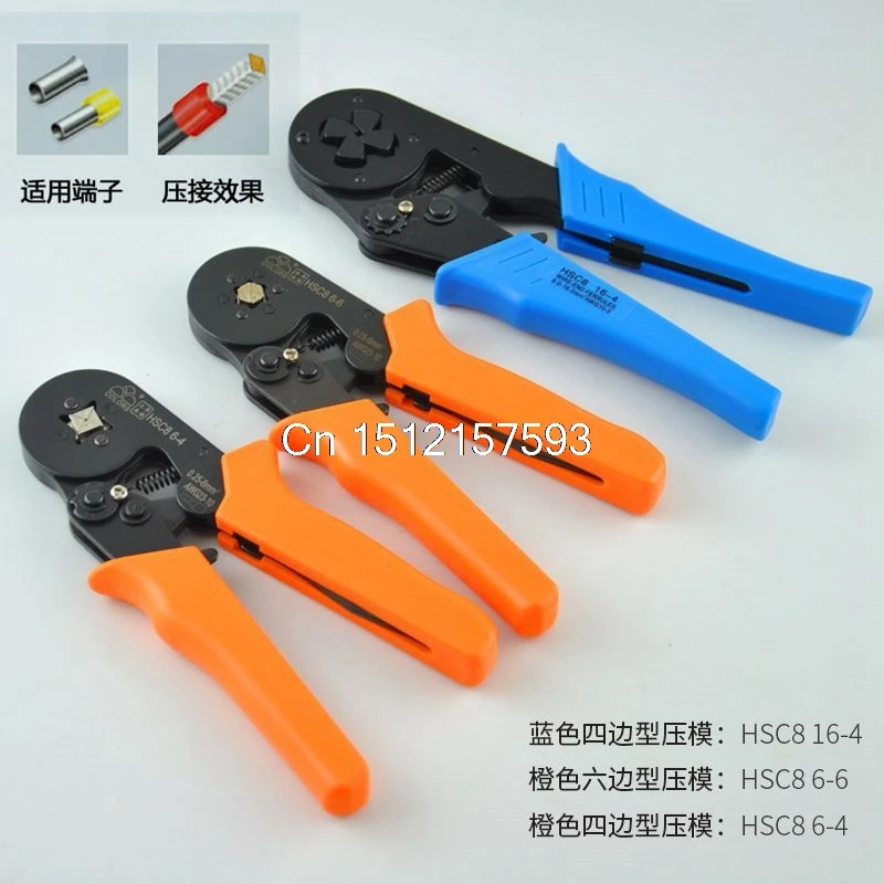 

HSC8 6-6 HSC8 6-4 MINI-TYPE SELF-ADJUSTABLE CRIMPING PLIER 0.25-6mm2 terminals crimping tools multi tool tools 4-16mm