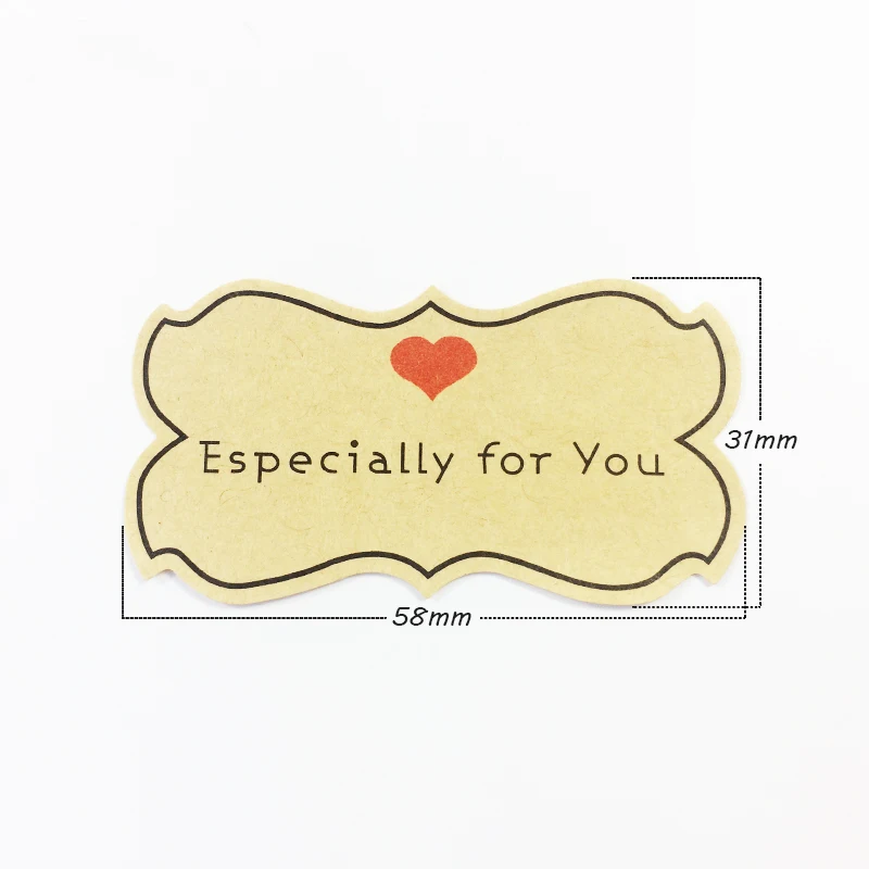 800 Pcs/lot Especially For You With Red Heart Seal Sticker Kraft Paper Stickers Homemade Bakery&Gift Scrapbooking Label