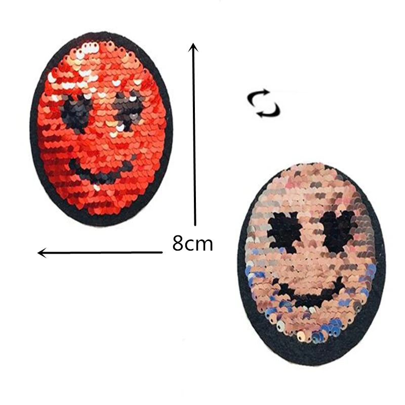 MIX Designs dwustronne dwukolorowe naszywki z cekinami żelazko naszywki na ubrania łatka diy aplikacja do robótek