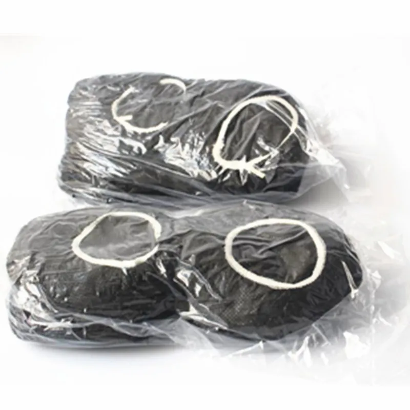 ชุดหูฟังสุขาภิบาลสีดำขนาด12-13ซม. 100ชิ้นที่ครอบหูแบบนอนวูฟเวนแบบใช้แล้วทิ้งเบาะชุดหูฟังสำรอง