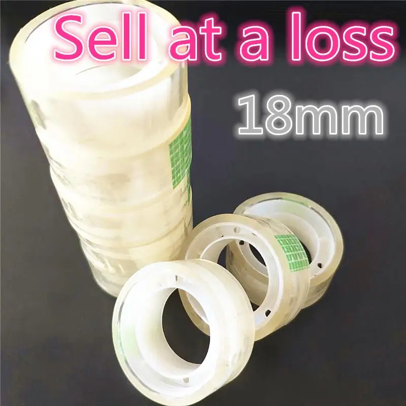 18mm Small Office S2 Transparent Tape Students Adhesive Tape Packaging Supplies Drop Shipping