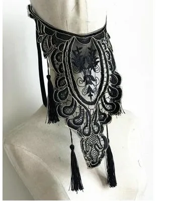 Variant: black tassels mask