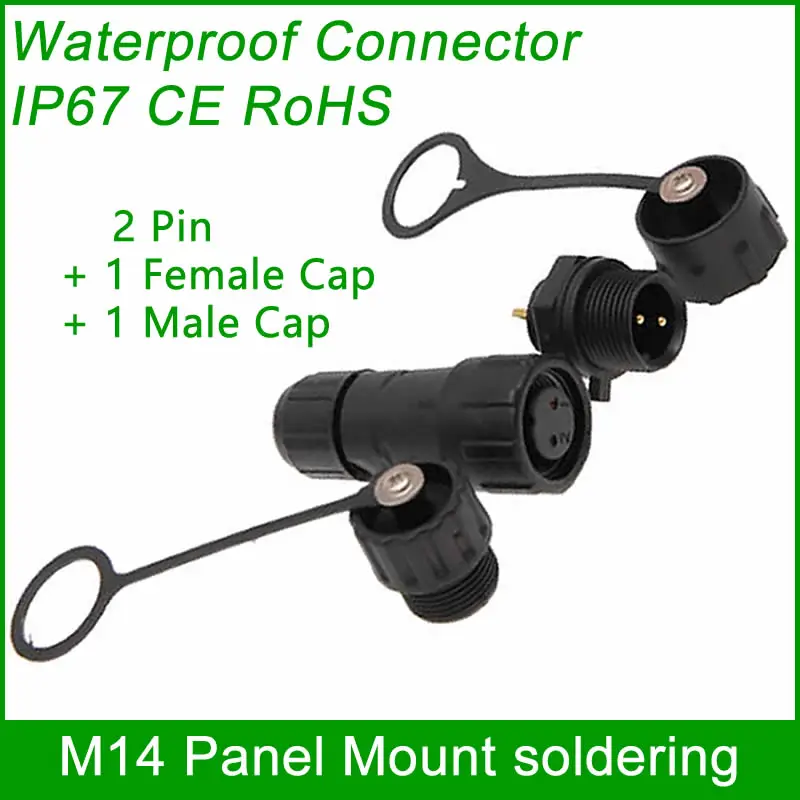 Imagem -02 - Tomada com Conector Macho e Fêmea 100 Unidades à Prova Dágua Ip67 para Áreas Externas com Painel de Montagem