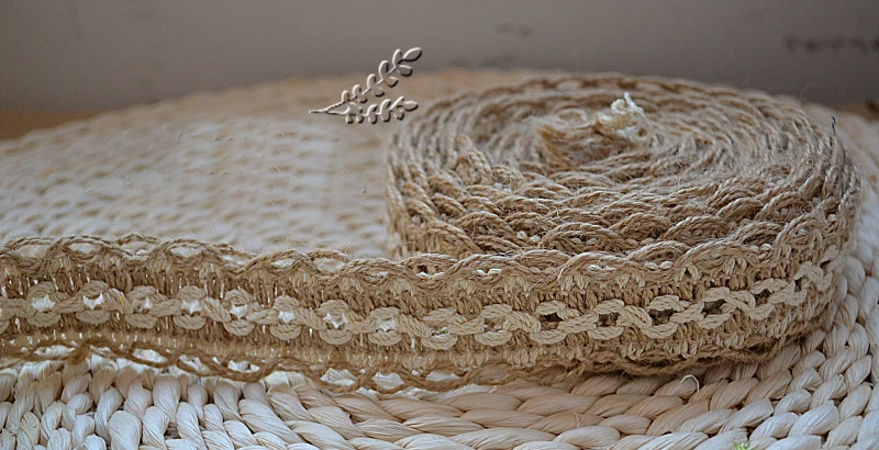 Free shipping 40mmx10Meter Handmade hemp rope coarse diy Weave lace rope tied zakka the packaging rope natural jute linen rope