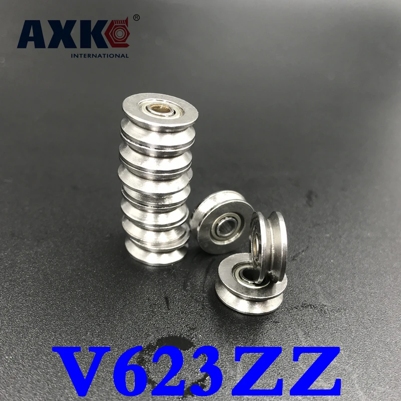 2023 Sale Axk 20pcs/lot V623zz 3x12x4mm V Groove Roller Ball Bearing V623 For Reprap 3d Printer Extruder Carbon Steel 3*12*4mm