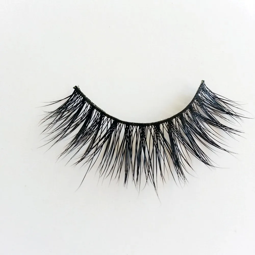 Negli stati uniti 100 paia di ciglia di visone 3D Faux Mink Fluffy Lash Winged End Eye ciglia finte allungate ciglia morbide trucco