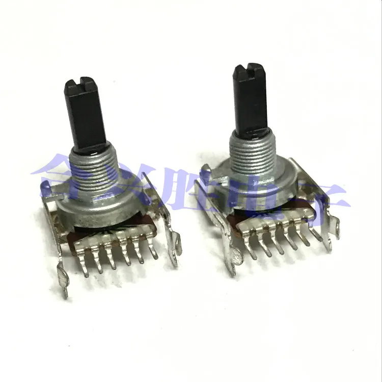 2pcs Hong Kong produced 161 type rotating potentiometer Horizontal double B50K amplifier audio volume potentiometer 6 feet