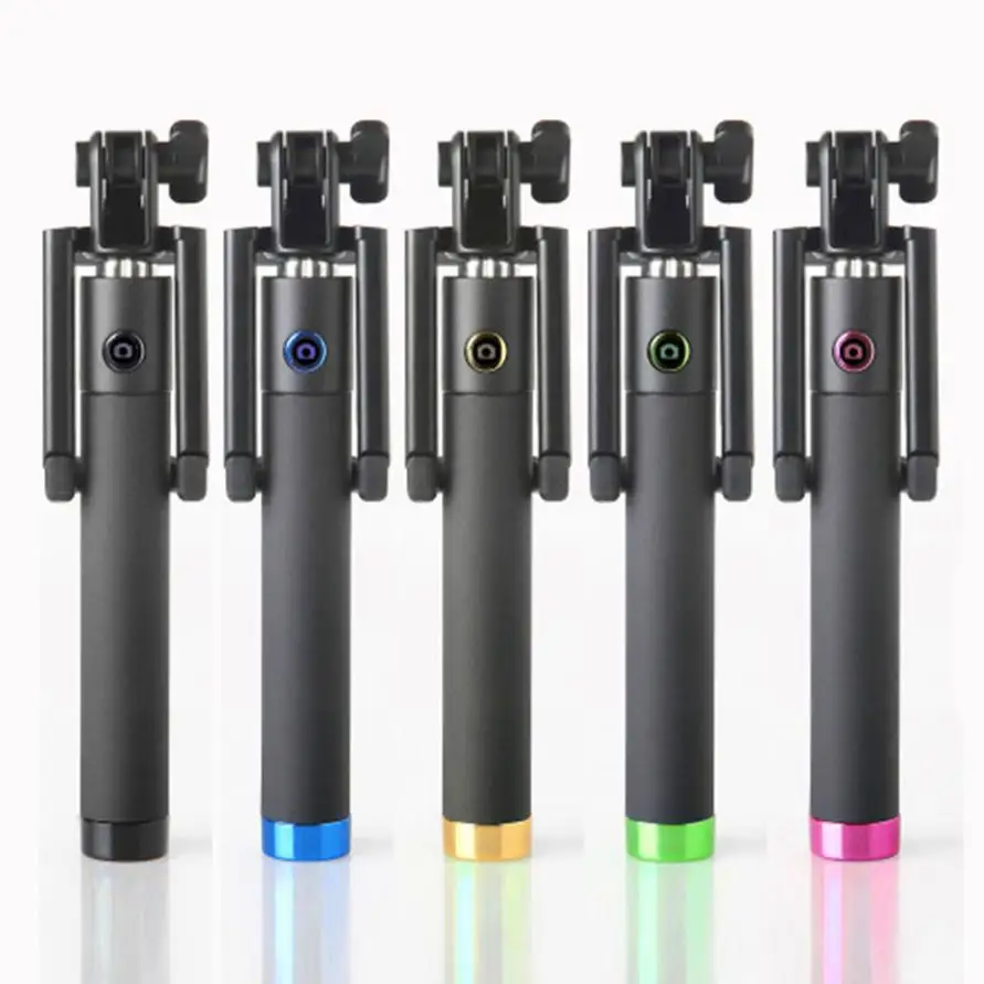 2019 New Fashion Universal Portable Handheld Self-Pole Tripod Monopod Stick For Smartphone Wired Selfie Stick For iPhone 6/6s