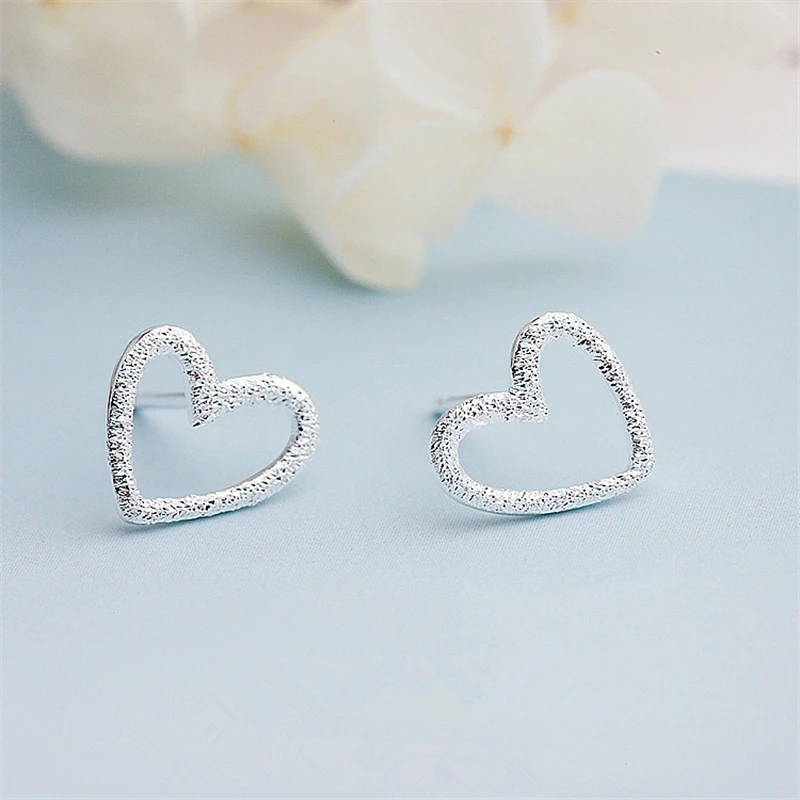 Fashion Cute Tiny Love Heart Stud Earrings For Women For Girls Kids Party Wedding Birthday Jewelry Gift  EH650