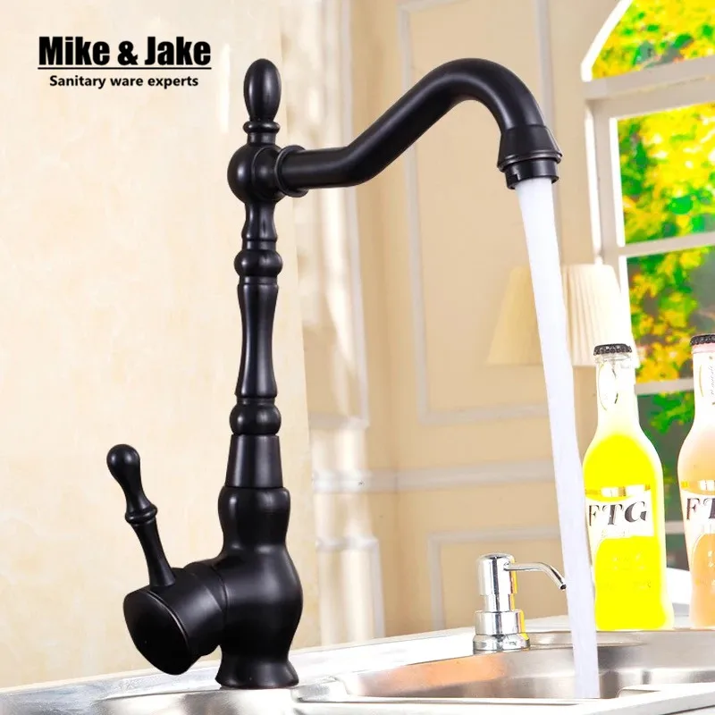 

Oil Rubbed Black Bronze Swivel Singe Handle Bathroom Basin Kitchen Deck Mounted Sink Mixer Tap Faucet